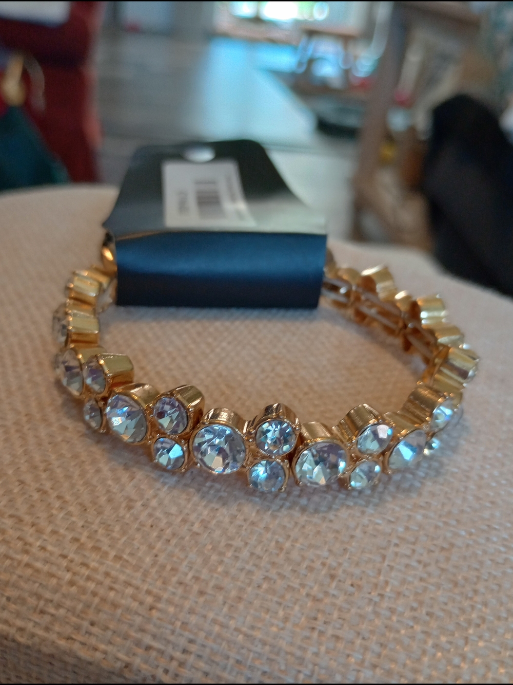 paparazzi Gold Crystal Stretch Bracelet